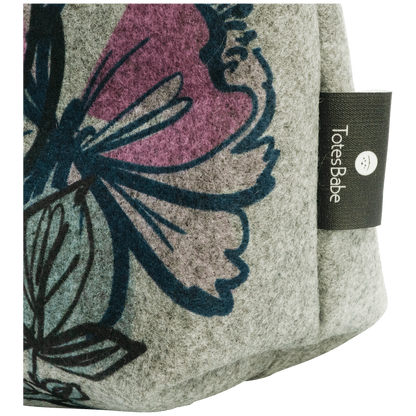 Totes Babe Peony Diaper Tote - Grey