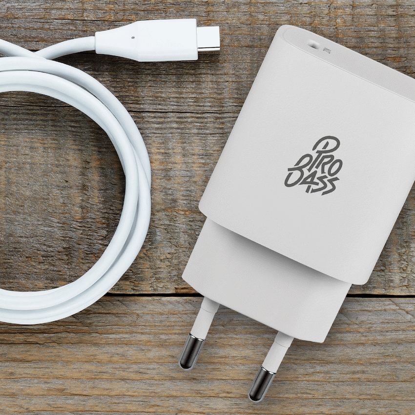 Pro Bass RapidCharge Series 20w Single Type-C Wall Charger - White
