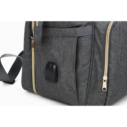 Totes Babe Alma Convertible Diaper Backpack - Dark Grey