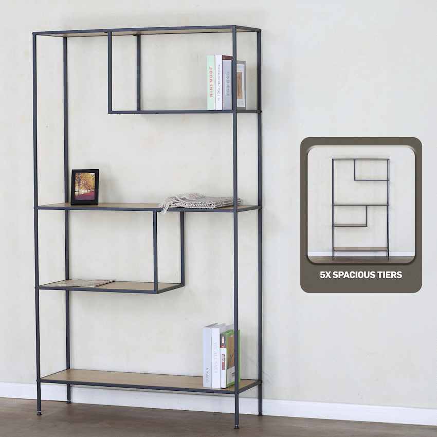 Everfurn Felix Bookshelf - Oak