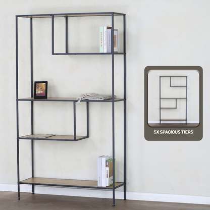 Everfurn Felix Bookshelf - Oak