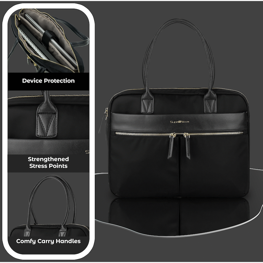 SupaNova Sienna  14.1' Ladies Laptop Bag - Black