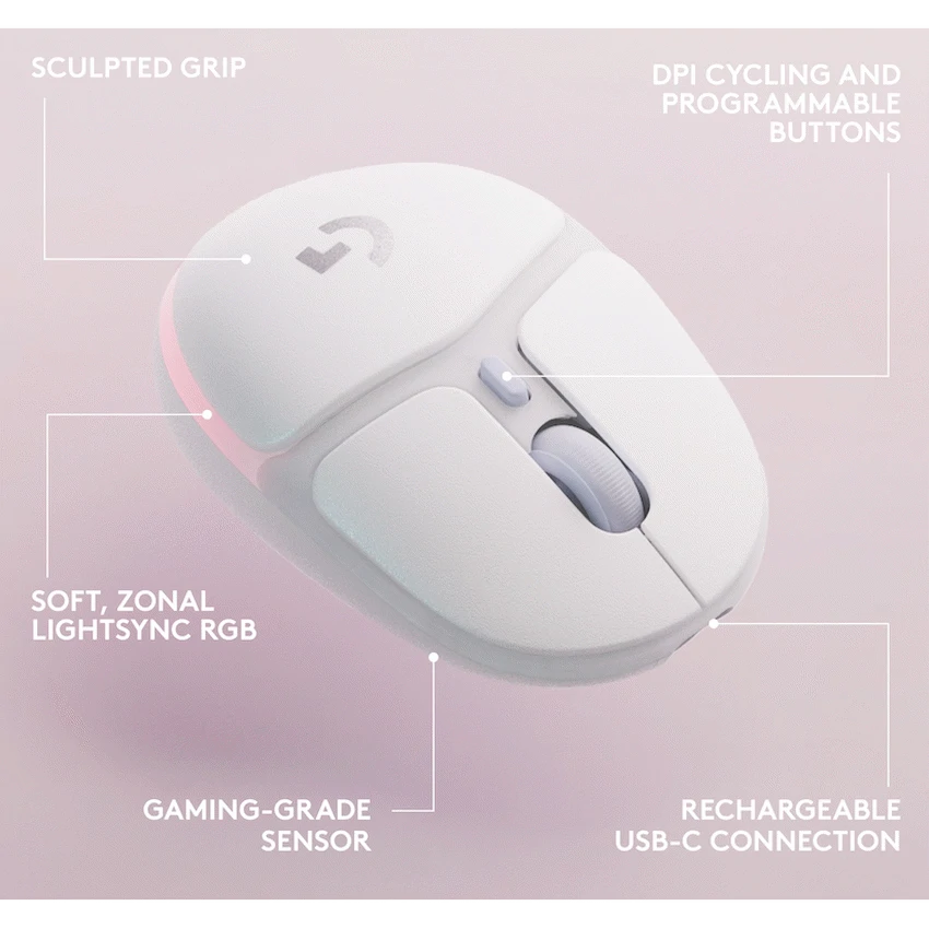 Logitech(R) G705 Wireless Gaming Mouse - White
