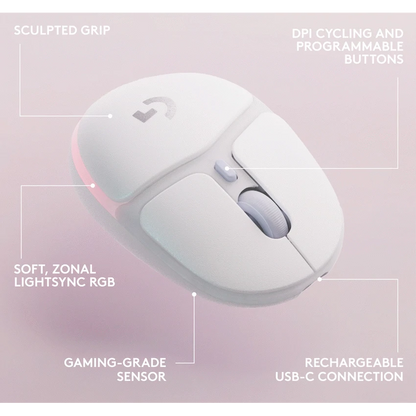 Logitech(R) G705 Wireless Gaming Mouse - White