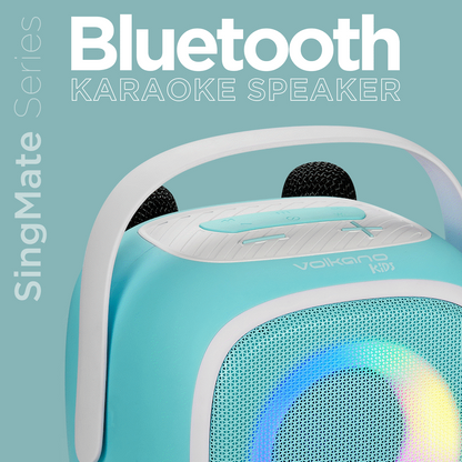 Volkano Kids SingMate Series Bluetooth Speaker with 2 Wireless Microphones - Mint