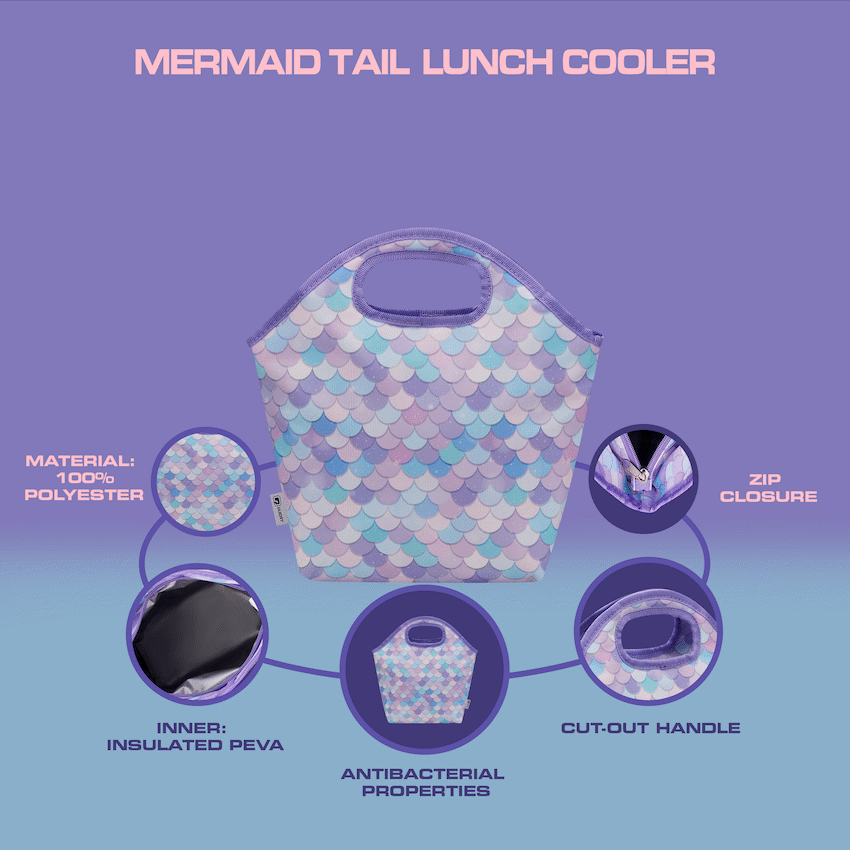 Quest Mermaid Tail Lunch Bag Lilac
