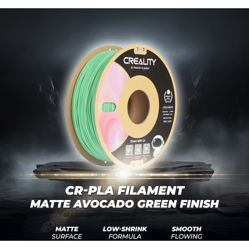 Creality CR-PLA Filament, Matte Avocado Green, 1Kg