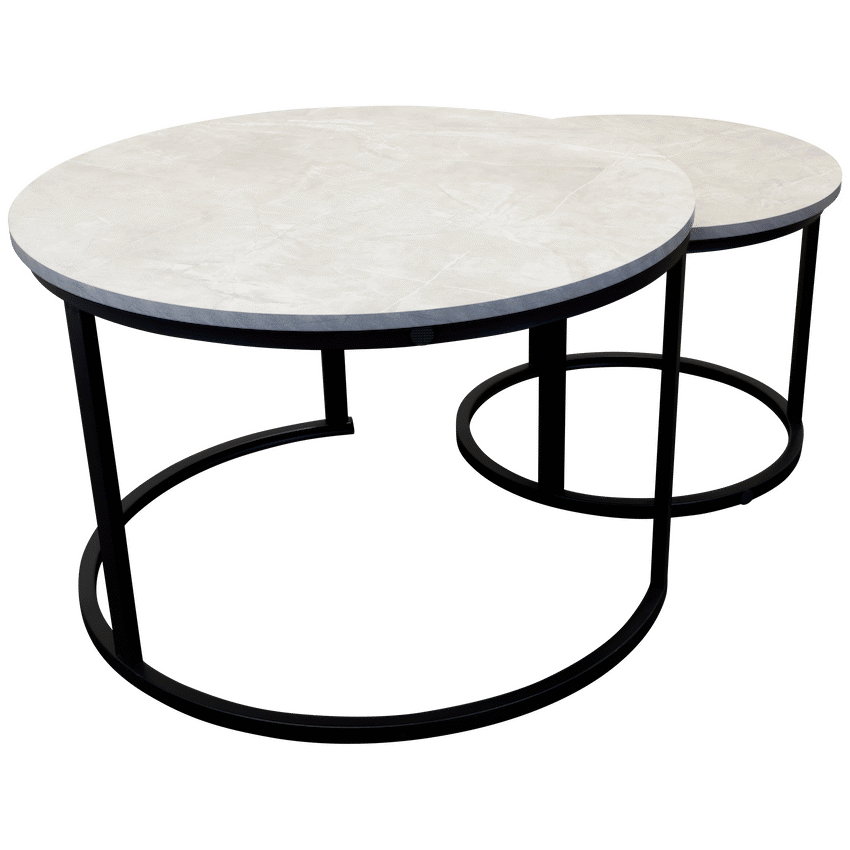 Everfurn Nile Nesting Coffee Table - Ash Grey (2 Piece)