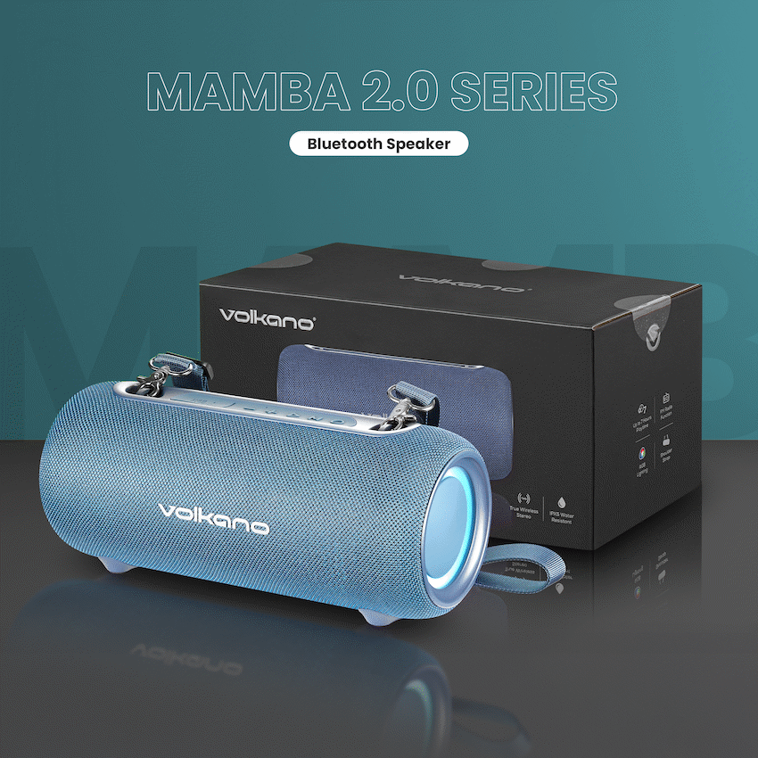 Volkano Mamba 2.0 Series Bluetooth Speaker - Blue