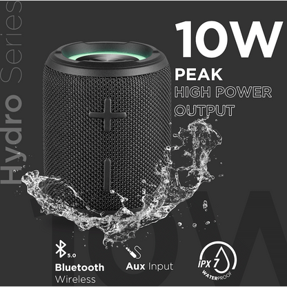 Volkano Hydro Series IPX7 Bluetooth Speaker - Black
