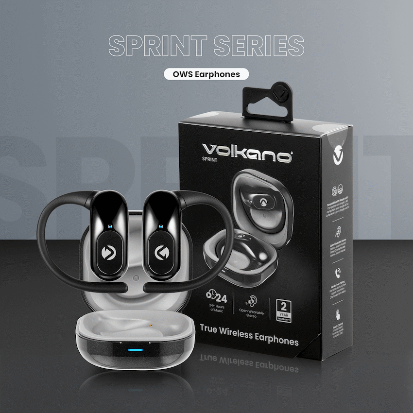 Volkano Sprint Series OWS Earphones - Black