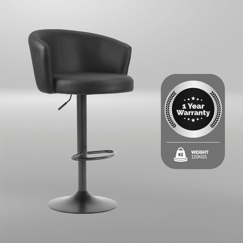 Everfurn Titan Barstool Black - 2 Pack