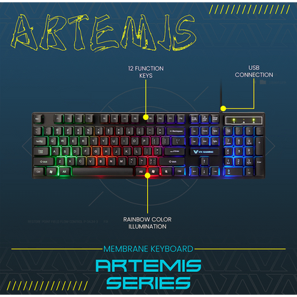 VX Gaming Artemis series 3-in-1 Combo KB, Mouse, Mousepad
