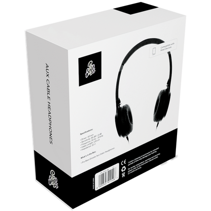 Pro Bass Elevate Series Auxiliary Headphone - Black