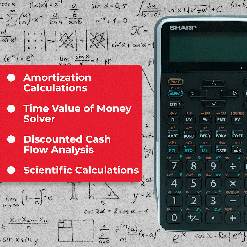 Sharp EL-738 XTB - Advanced Financial Calculator NEW DESIGN