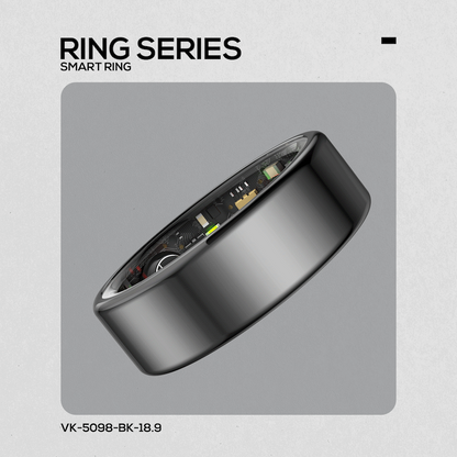 Volkano Ring Series Smart Ring - Black 18.9mm