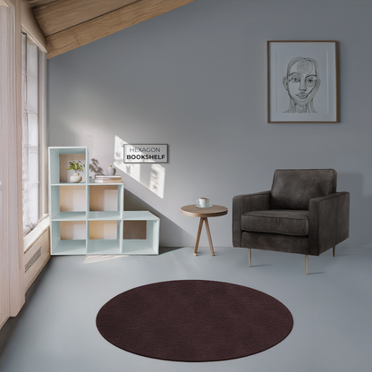 Everfurn Hexagon Bookshelf, High Pressure Laminate