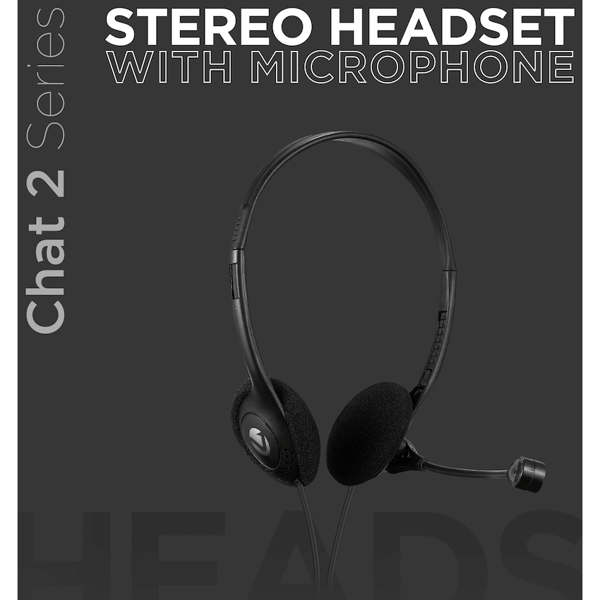 Volkano Chat 2 Stereo Headset with Boom Microphone