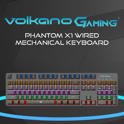 Volkano Gaming Phantom X1 Wired Mechanical keyboard with RGB lighting