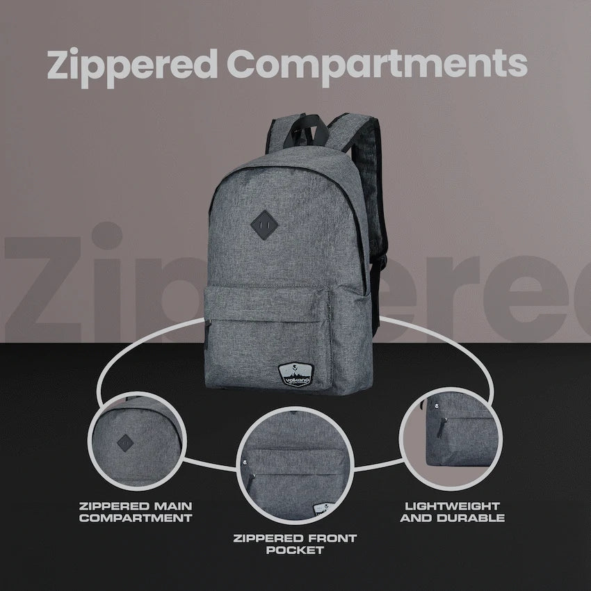 Volkano Distinct 15.6 Laptop Backpack - Grey Melange