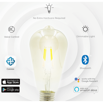 Smart WiFi Bulb 5W LED Amber Filament Vintage Screw