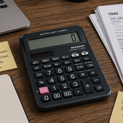 Sharp EL-CC12D Desk Calculator - CheckCorrect Tax