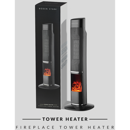 Boden Stark Fireplace Tower Heater