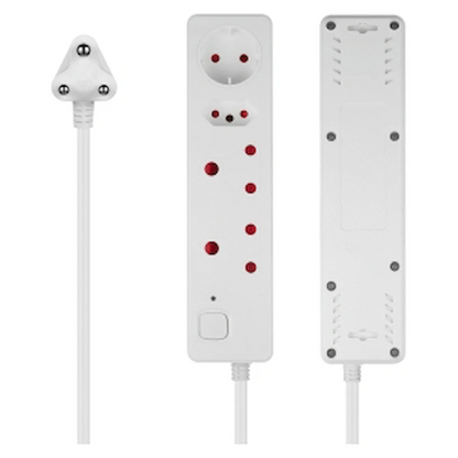 Nexon 4-Way Medium Surge-Protected Multiplug 0.5m - White