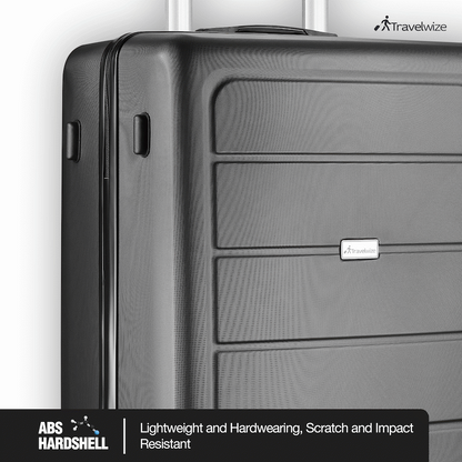 Travelwize Maple ABS 85cm 4-Wheels Spinner Luggage - Black
