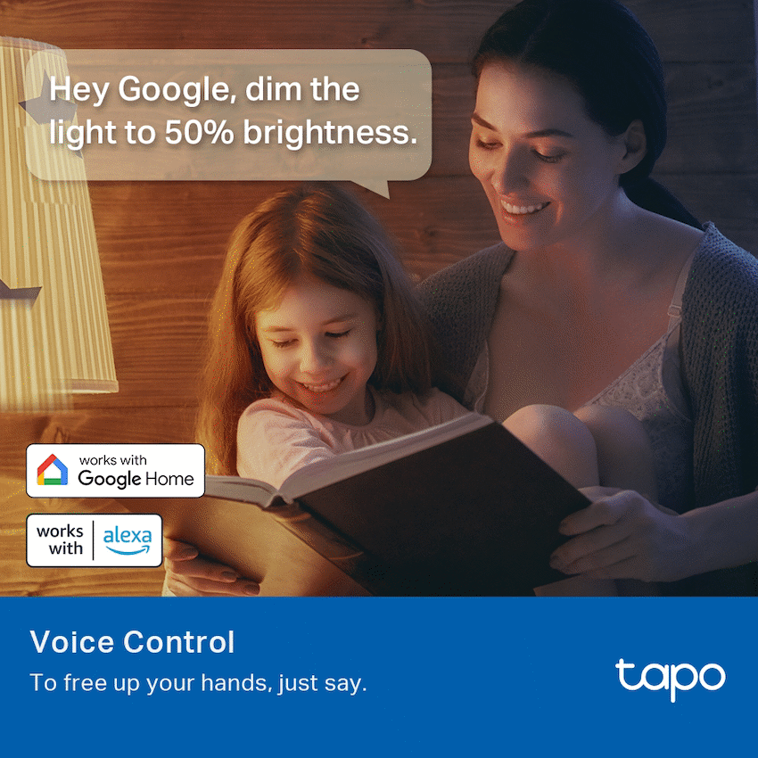 TP-Link Tapo L510E (2-Pack) Smart Wi-Fi Light Bulb - Dimmable