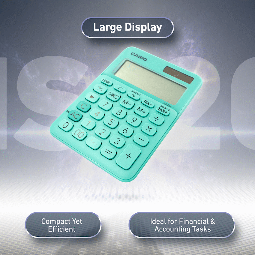 Casio MS-20UC - Desktop calculator 12 Digit - Green
