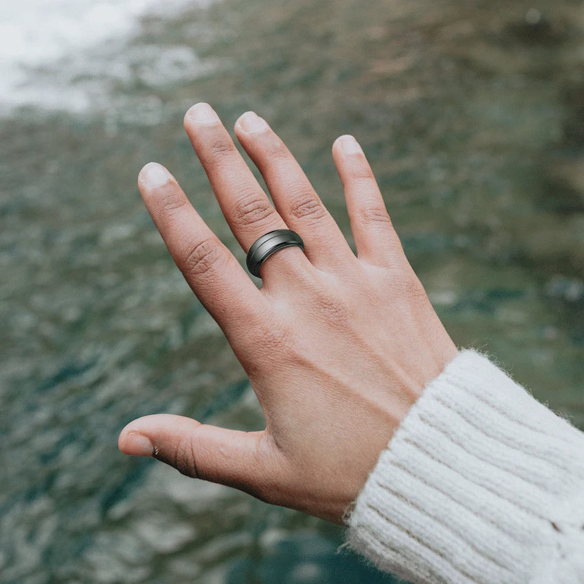 Volkano Ring Series Smart Ring with Charge Case - Black 19.8mm