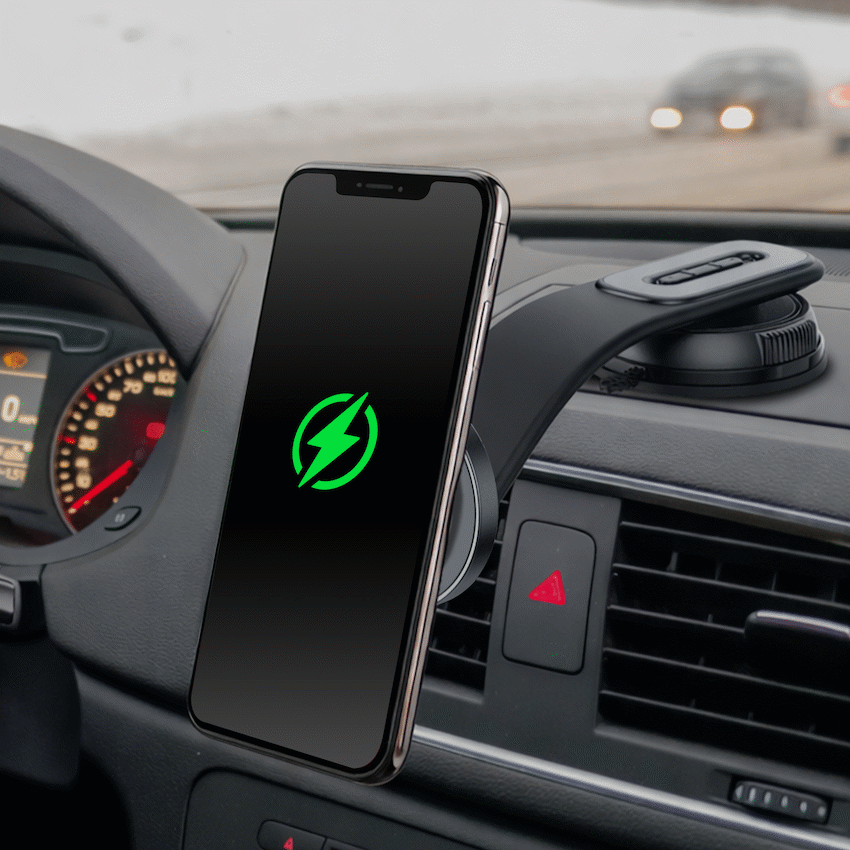 Volkano Arcmount Bendable Dash Mount Magnetic Phone Holder - Black