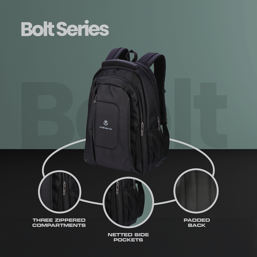 Volkano Bolt series backpack Black