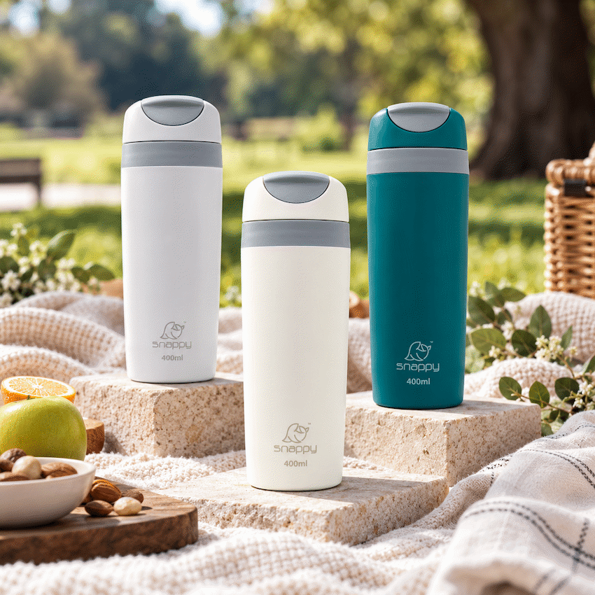 Snappy Smooth Thermal Tumbler 400ml Vanilla ( Order in Qty of 12)