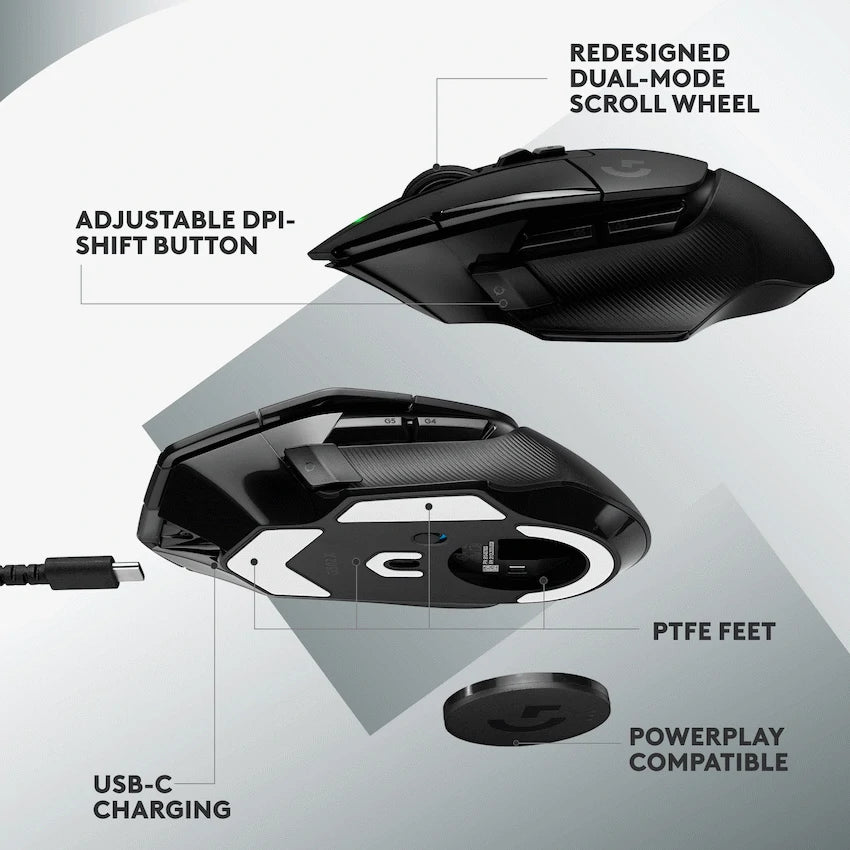 Logitech(R) G502 X Lightspeed Wireless Gaming Mouse - Black