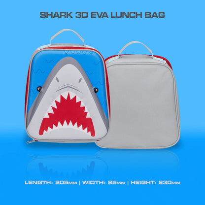 Quest Shark 3D EVA Lunch Bag - Grey
