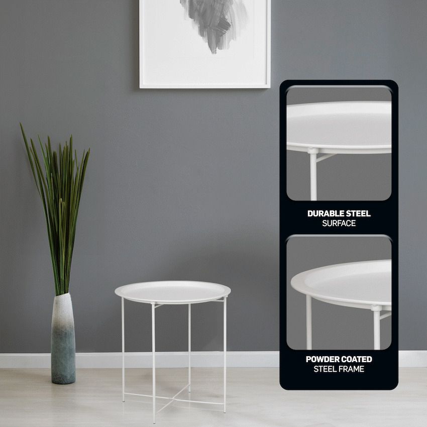 Everfurn Nala Side Table - White
