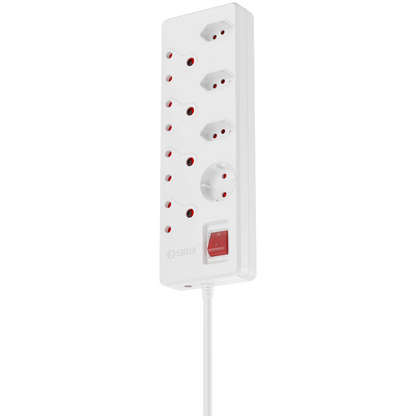 Ellies 8-Way High Surge Multiplug 0.5m - WT