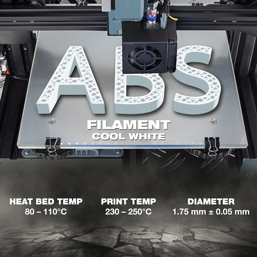 SA Filament ABS Premium Filament 1kg - Cool White