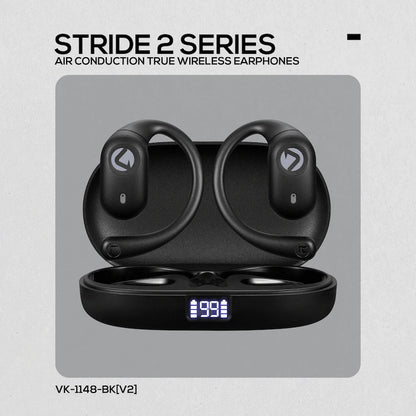 Volkano Stride 2 Air Conduction True Wireless Earphones - Black