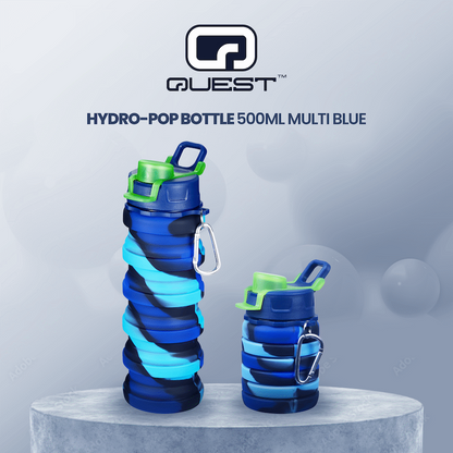 Quest Hydro-Pop Bottle 500ml - Multi Blue