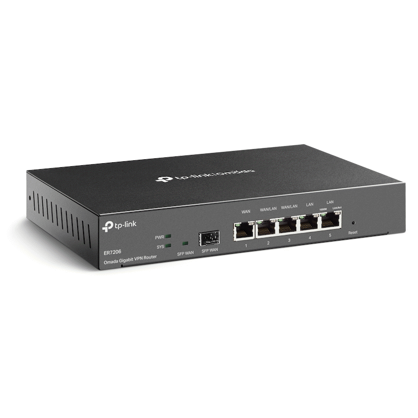 TP-Link Omada ER7206 Gigabit VPN Router with PoE+ Ports and Controller Ability