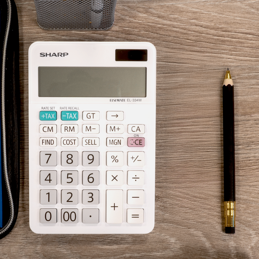 Sharp ElsiMate EL334WB - 12 Digit Desk Calculator