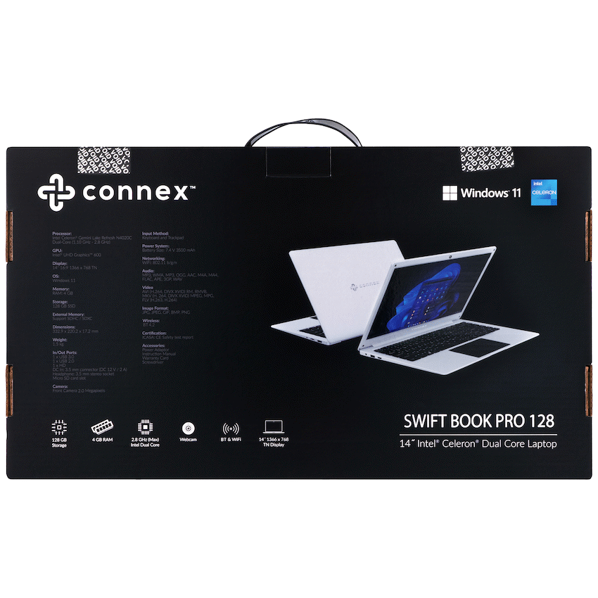Connex Laptop SwiftBook PRO X - 14" Celeron N4020 8GB/256SSD W11HOME