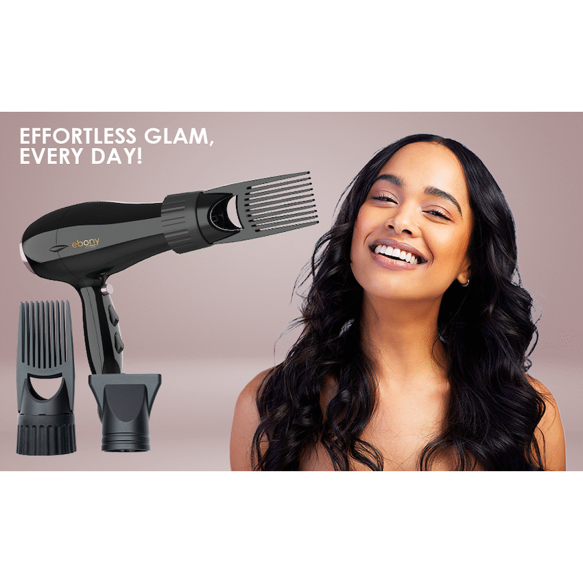 Carmen Power Comb Hairdryer 2000w - Ebony