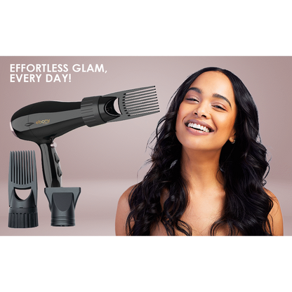 Carmen Power Comb Hairdryer 2000w - Ebony