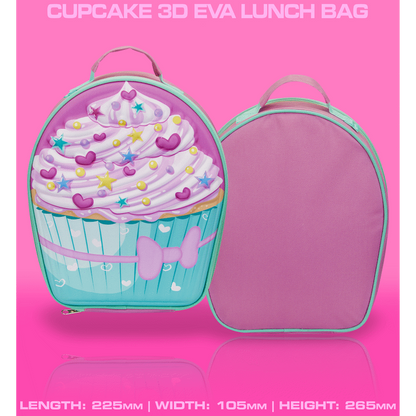 Quest Cupcake 3D EVA Lunch Bag - Pink