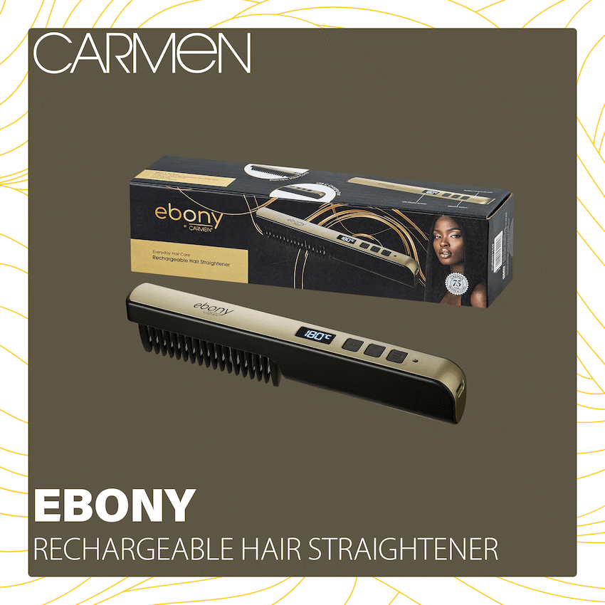 Carmen Ebony Rechargeable Hair Straightener