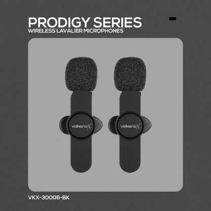 VolkanoX Prodigy Series Wireless Lavalier Microphone - Black